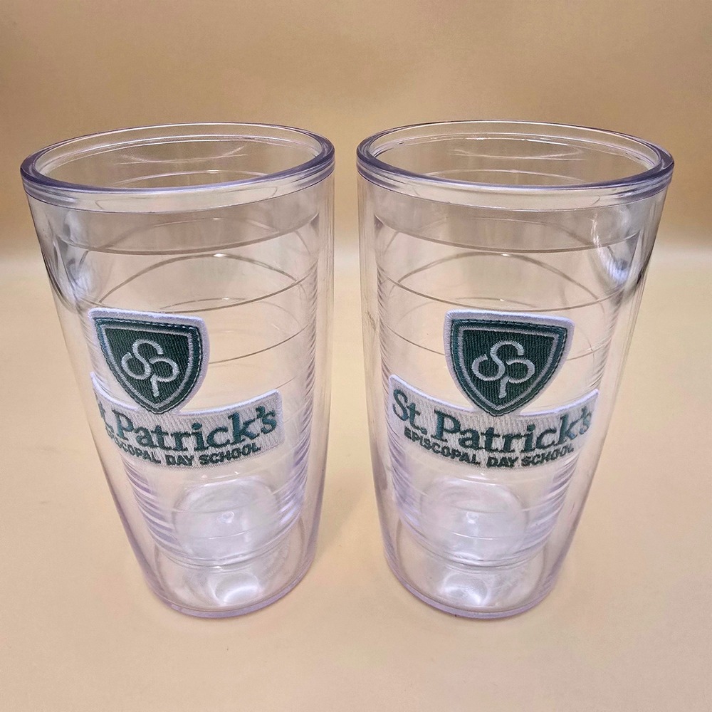 Tervis Tumbler 16oz Set of 2 St. Patricks Episcopal Day School Insulated Clear